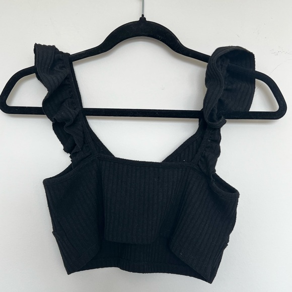 Urban Outfitters Ruffle Sleeve Tank Top Crop Top - Picture 3 of 3
